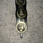 Vintage antique 8 Brass Horse Medallions On Leather Strap Saddle Bridle Harness