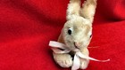 Steiff Vintage Lying Bunny 1953-58 8 In Mohair Pink Nose Google Eyes Ean 2312