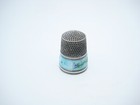 Antique Sterling Silver 15 4mm Porcelain Floral Sewing Thimble