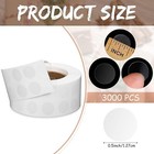 3000 Pcs Clear Circle Stickers Clear Round Stickers Adhesive Clear Sticker Envel