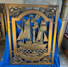 Ss Normandie Solid Brass Grillework Panels Pair 42  X 32 