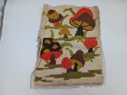 Mushroom Latch Hook Rug Wall Art Handmade Retro Mid Century 70s Mcm Vtg Decor