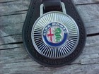 Unique Alfa Romeo Grain Leather Key Fob Vintage Nos Custom-made Top-quality