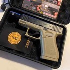 9mm Pistol Gun-shaped Butane Lighter Abs metal - Jet Torch Flame   Padded Case