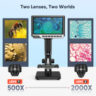 Elikliv 7   Lcd Digital Microscop 2000x Biological Microscope   Remote Control