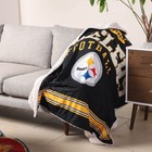 Foco Nfl Unisex-adult Nfl Team Logo Property 60  X 50  Sherpa Plush Throw Bla   