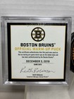 Boston Bruins Warm Up Puck Carolina Hurricanes Dec 3 2019 Official Nhl Case Coa