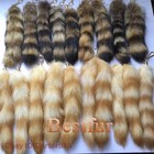 Wholesale 50pcs 10  Real American Raccoon Fur Tail W Keychain Bag Charm Pendant