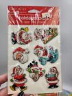 Vintage Nos Christmas Stickers Lot Puffy Stickers  Santa Claus  Christmas Seals