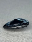 Antique Victorian Satin Finish Black Glass Button  - 12 16   