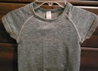 Ivivva By Lululemon Swiftly Tech Short Sleeve Girls Sports Top Size 8 gray green