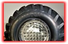 Vintage Goodyear Rubber Tractor Tire With Clear Glass Insert Ashtray paperweight