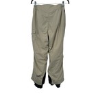Obermeyer Junior Youth Cargo Snow Pants 10 Tan Black Waterproof Snowboarding