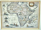 1641 Hondius Dutch Cartography Antique Map Of Africa Custom Maxwoods Framing 