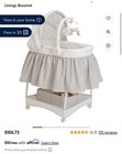 Delta Children Smooth Glide Bassinet  Silver Linings Silver Linings Bassinet