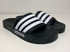 Adidas Mens Adilette Cloudfoam Slides Mens Size 10 Black White Shower Slides