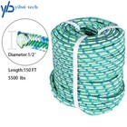 1 2  X 150  16 Strand Braided Nylon Core Polyester Arborist Tree Climbing Rope