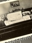 1940s Casket Coffin Man Church Funeral Post Mortem Dead Antique Snapshot Photo