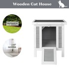 Indoor outdoor Wood Cat Dog House Shelter Rabbit Cages hutches Pet Home Shelter