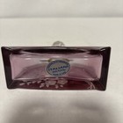 Vintage Italian Etched Crystal Floral Perfume Bottle   925 Sterling Purple