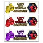 Personalised Boxer Birthday Banner Boxing Gloves Photo Name Age Fighter