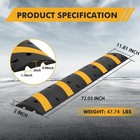 2x 3 3 6ft Rubber Speed Bump 2 Channel 25000 Lbs Load Heavy Duty Speed Hump