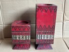 An Old Antique Unique Wooden Hand Painted Candle Stand   Holder  Collectable