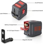 Red Self Leveling Cross Line Laser Level Waterproof Tool