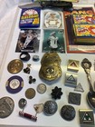 Junk Drawer Lot Vintage Military Pin Coin Knife  Pinkerton Badge Boy Scouts
