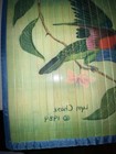 Lynn Chase Parrots Of Paradise Collectible Hawaii Tiki Flat Bamboo Slat Rug Rare