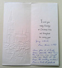 Cathedral Embossed Vintage Christmas Greeting Card  zz1