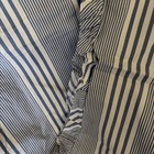 Nwot 2 Laura Ashley Euro Pillow Shams - Blue White Stripes  100  Cotton Ruffle