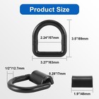 12 Pack 1 2 Inch Weld-on Forged D Rings  Heavy Duty Trailer Tie Down Anchors