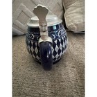 Authentic Gerz German Beer Stein Cobalt Blue Diamond Pattern