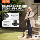 Handrails For Outdoor Steps 5-6 Step Stair Hand Rail Kit Transitional Carbon Ste
