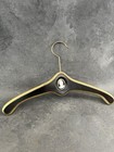 Vintage Wooden Cameo  Hanger Hollywood Regency Mcm Black Gold 18  Wood Deco