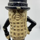 Vintage Mr Peanut Cast Iron Coin Bank Planters Advertising Figurine Black Tan