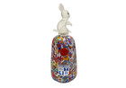 Kb Murano Italy Millefiori Bunny Rabbit Bell