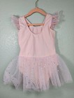 Zaclotre Girl s Pink Ballet Tutu Leotard Dance Dress Size 140 us 4-6 Rhinestone