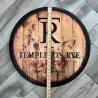 Templeton Rye Whiskey Round Metal Tin Distressed Sign 24 Inch Bar Man Cave Decor
