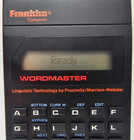 Franklin Wordmaster Computer Electronic Pocket Dictionary 1988 Wm-1200 Working
