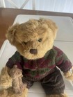 Russ Berrie Sir Duncan 12  Vintage Plush Bear With Baby Comes New With His Tags