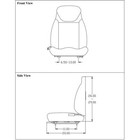 Replacement Gray Seat W armrests Fits Exmark  Fits Toro Zero Turn Mowers