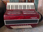 Vintage Soprani Ampliphonic Lido Full Sized Pianno Accordion Red With Hard Case