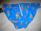 Speedo - Men s Swim Brief - 2  On The Hip - Sailboats Print - Size 38 - Nwt  
