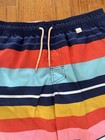 Cat   Jack Boys Board Shorts Multicolor Striped Xl  16  Drawstring Elastic Waist