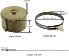 Fireproof Pipe Wrap Insulation 2  X 16  Fiberglass Heat Shield Pipe Webbing Stov