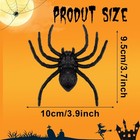 Plastic Spiders Halloween Decorations  3 9 X 3 7 Inches  Black