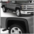 Fits 14-18 Chevy Silverado 1500 2500 Hd Oe Style Fender Flares Pp Matte Black
