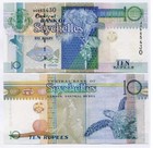2008 Seychelles 10 Rupees P-36 New Unc Banknote